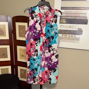 Natori Multicolor Floral pjs with Pink, Purple, Black and White